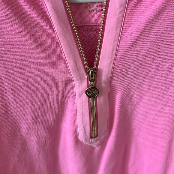 Lilly Pulitzer Luxletic Ashlee pink long sleeve quarter zip pullover - Picture 6 of 9